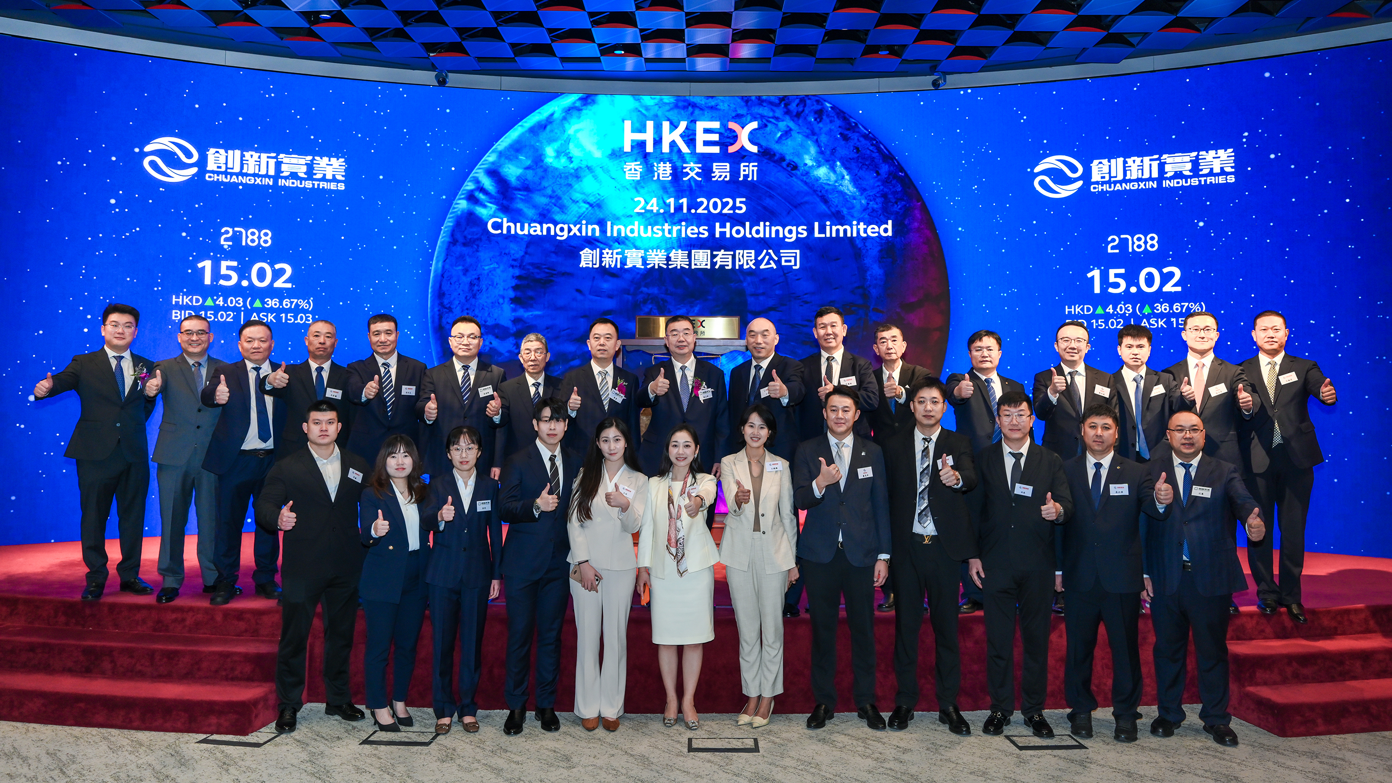 Chuangxin Industrial Successfully Listed on the Main Board of the Hong Kong Stock Exchange